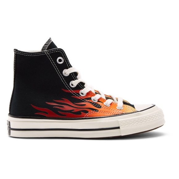 Converse Other - SOLD NEW black flame high top converse